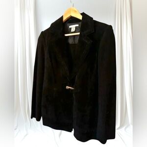 Peter Nygard Leather Black Jacket Size Petite‎ Medium